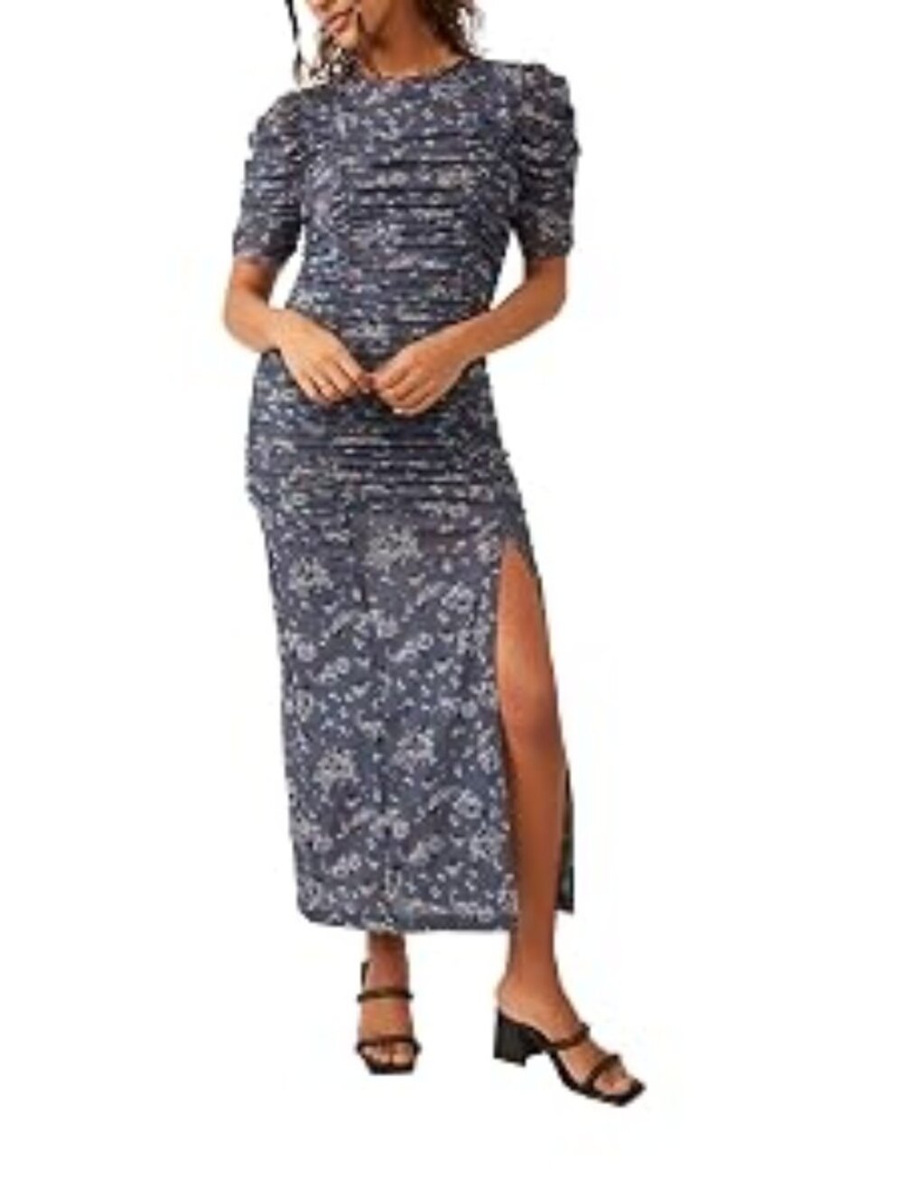 Free People Briella Midi Navy Combo SM-NWT